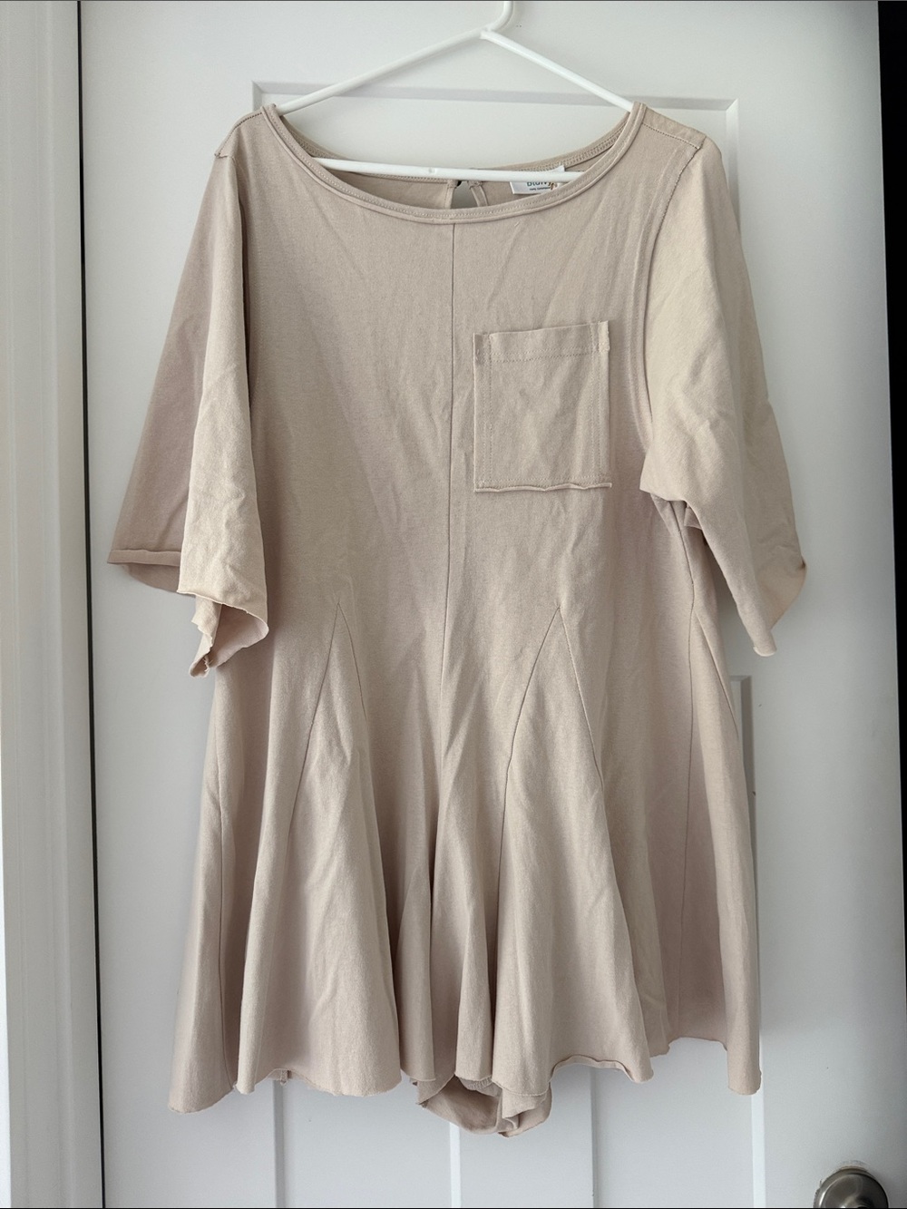 Bluivy Beige Short Sleeve Romper